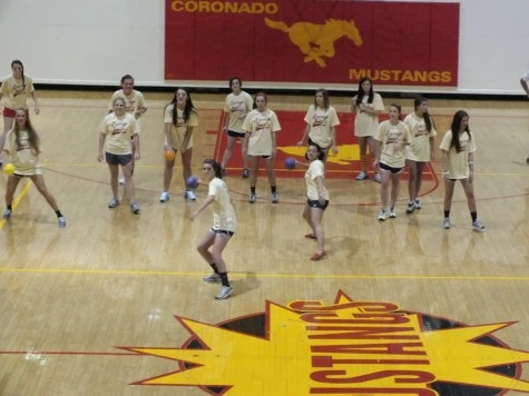 Senior and junior girls play Powder Puff game